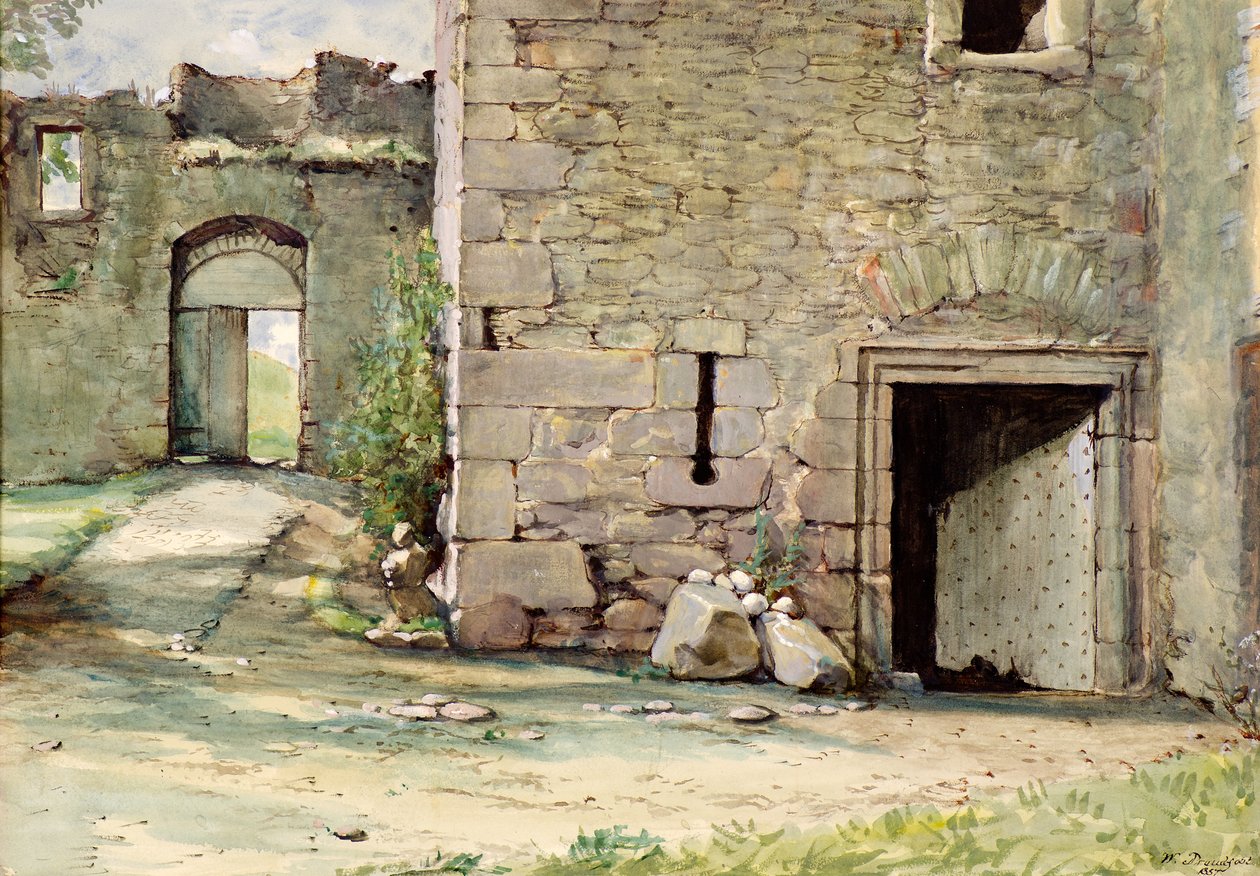 Das Westtor, Mains Castle von William Proudfoot
