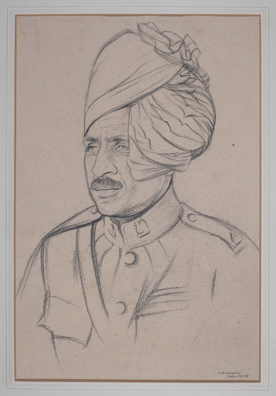 Indischer Kavallerist von William Rothenstein