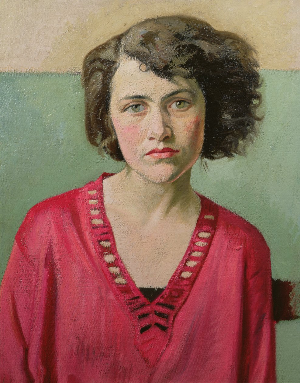 Porträt eines Mädchens in Pink von William Rothenstein