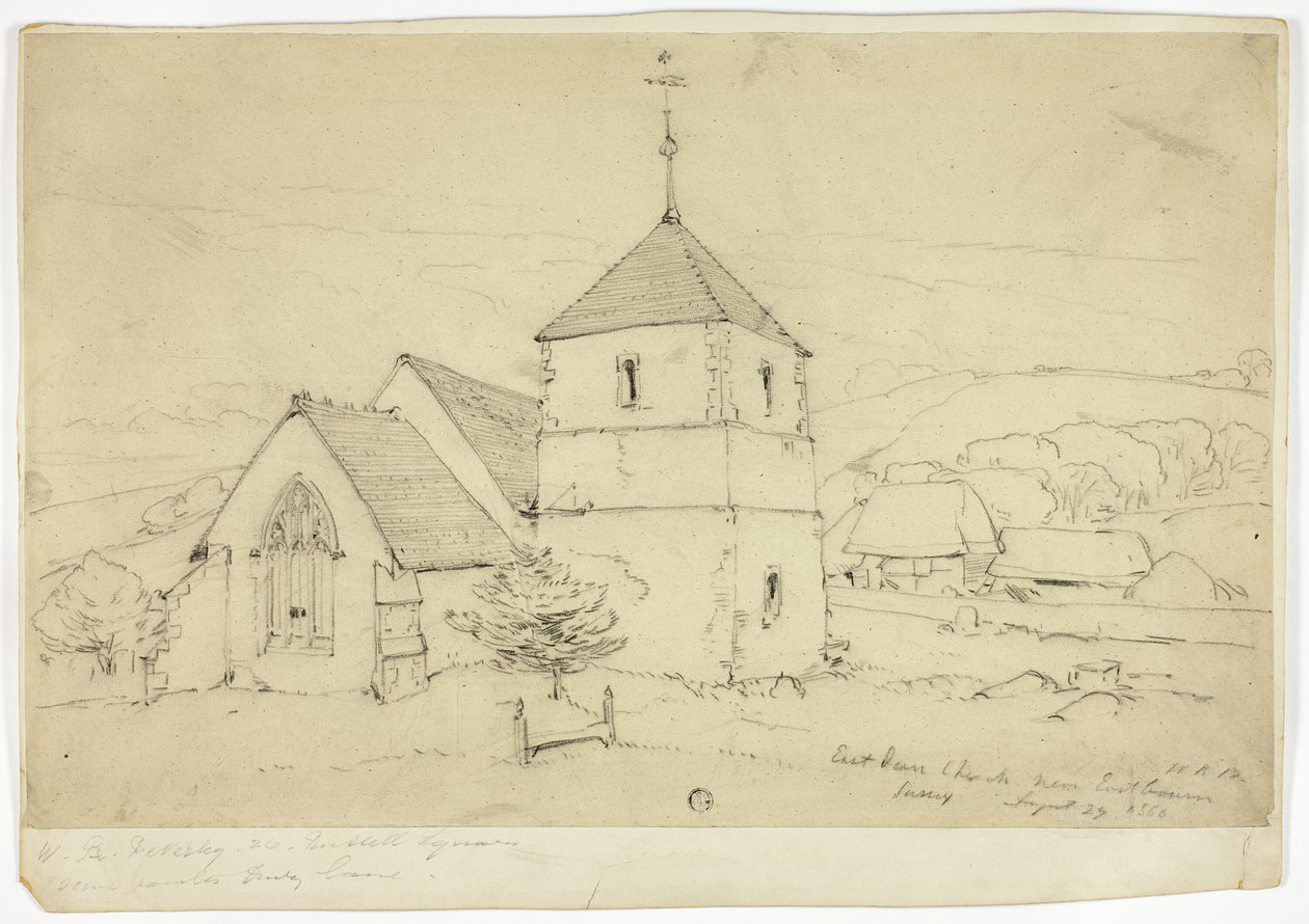 Eastdam Kirche bei Eastbourn Sussex von William Roxby Beverley