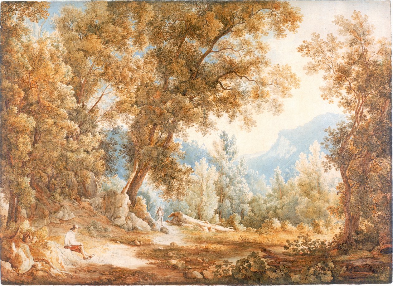 Landschaft mit Figuren, um 1807-1820 von William Westall