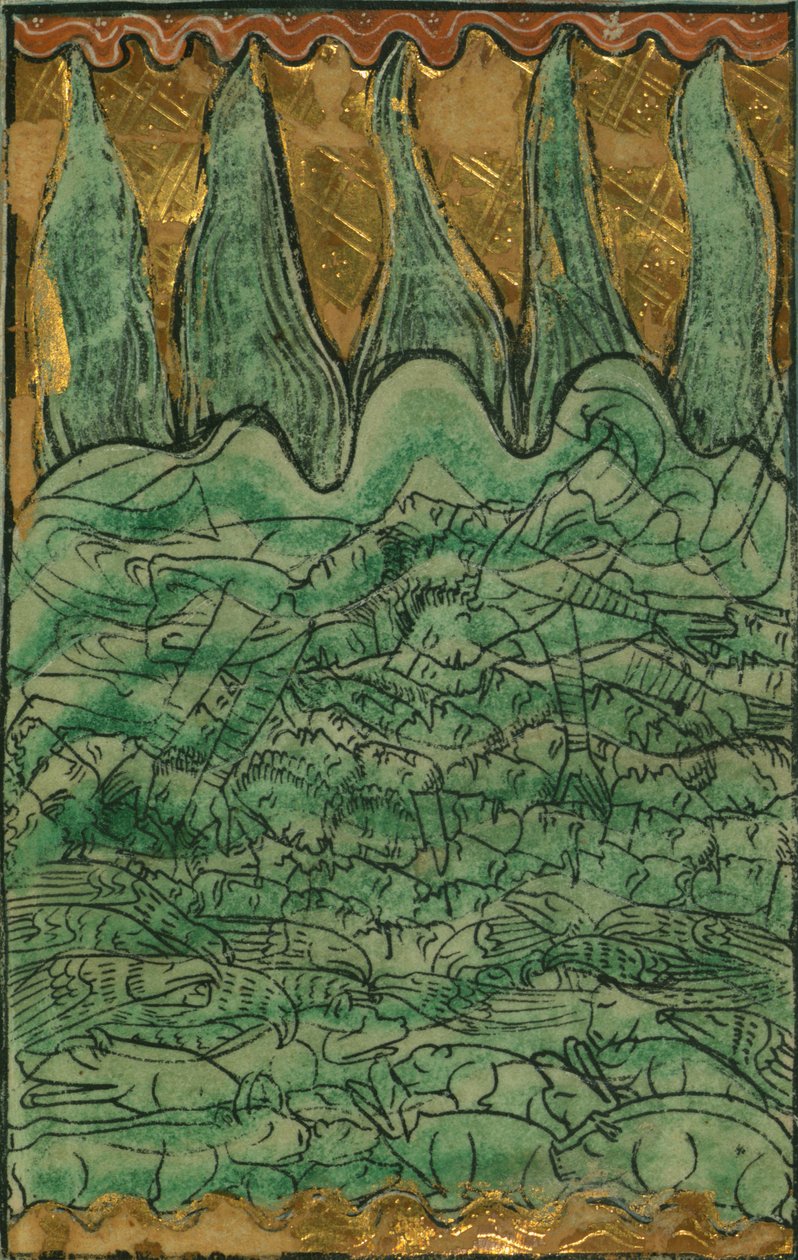 Die Sintflut Noahs (Genesis 7-11-24) von William de Brailes
