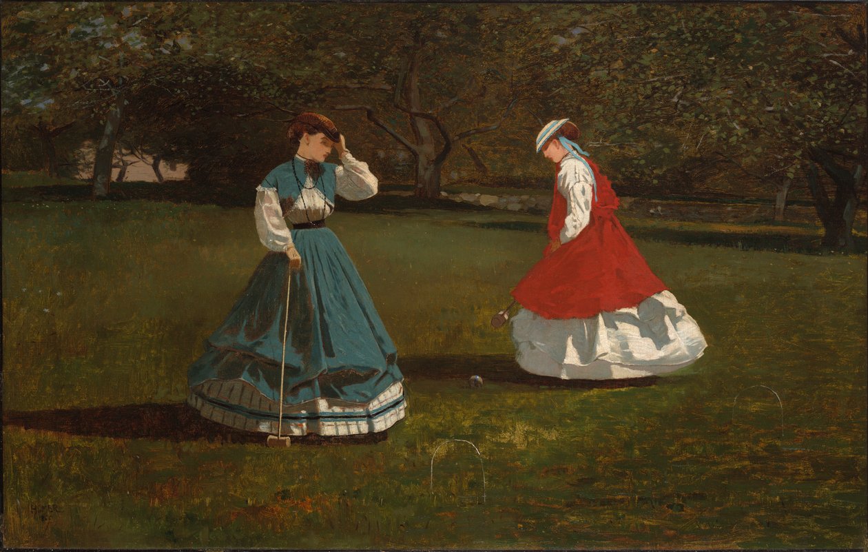 Ein Spiel von Krocket von Winslow Homer