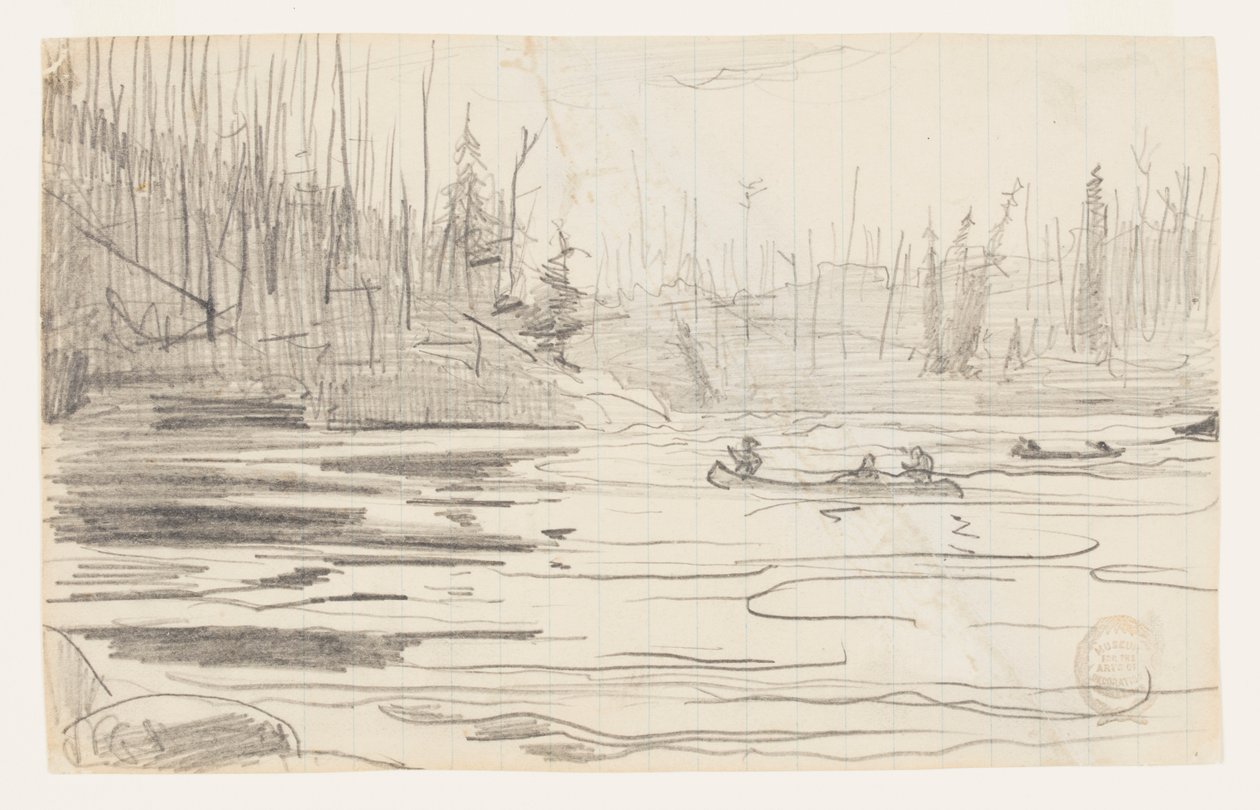 Kanus auf einem See von Winslow Homer