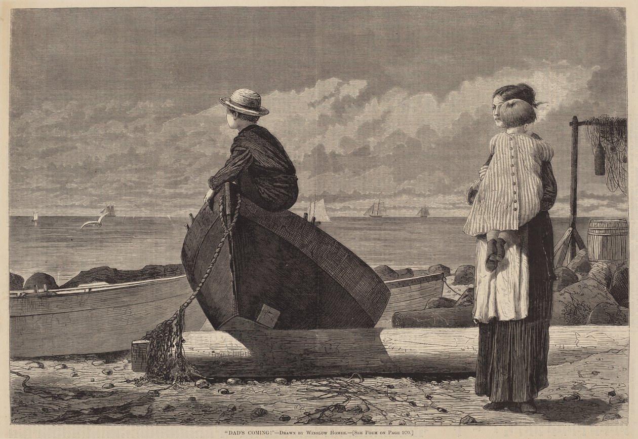 Papa kommt!, veröffentlicht 1873 von Winslow Homer