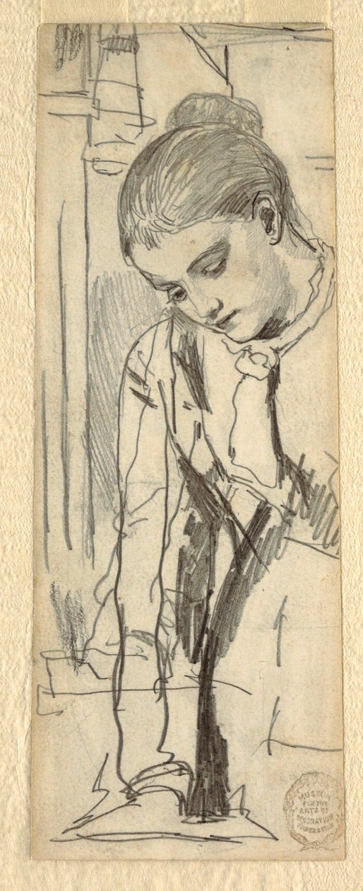 Zeichnung, Figur einer Frau, 1870–80 von Winslow Homer