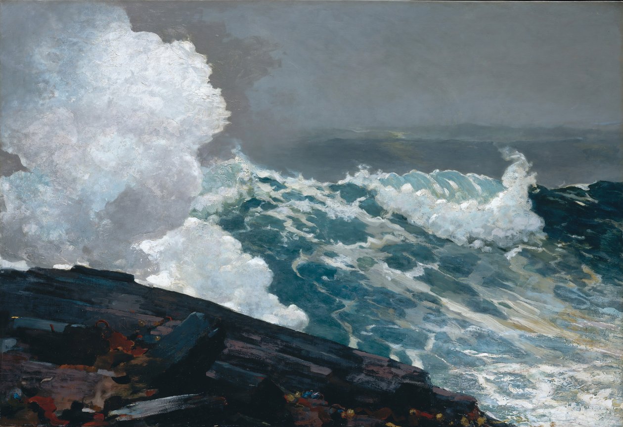 Nordostwind, 1895, überarbeitet bis 1901 von Winslow Homer