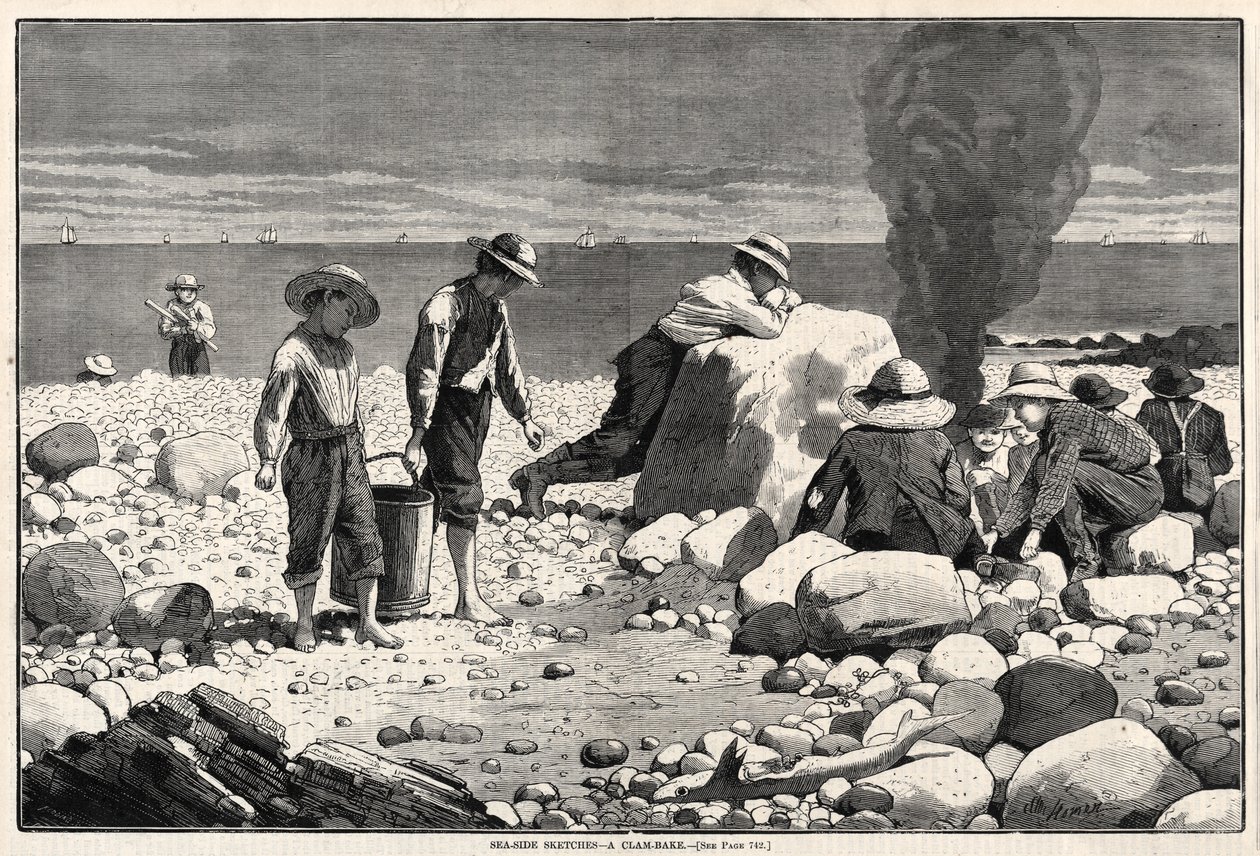 Skizzen am Meer - Ein Clam-Bake, 1873 von Winslow Homer