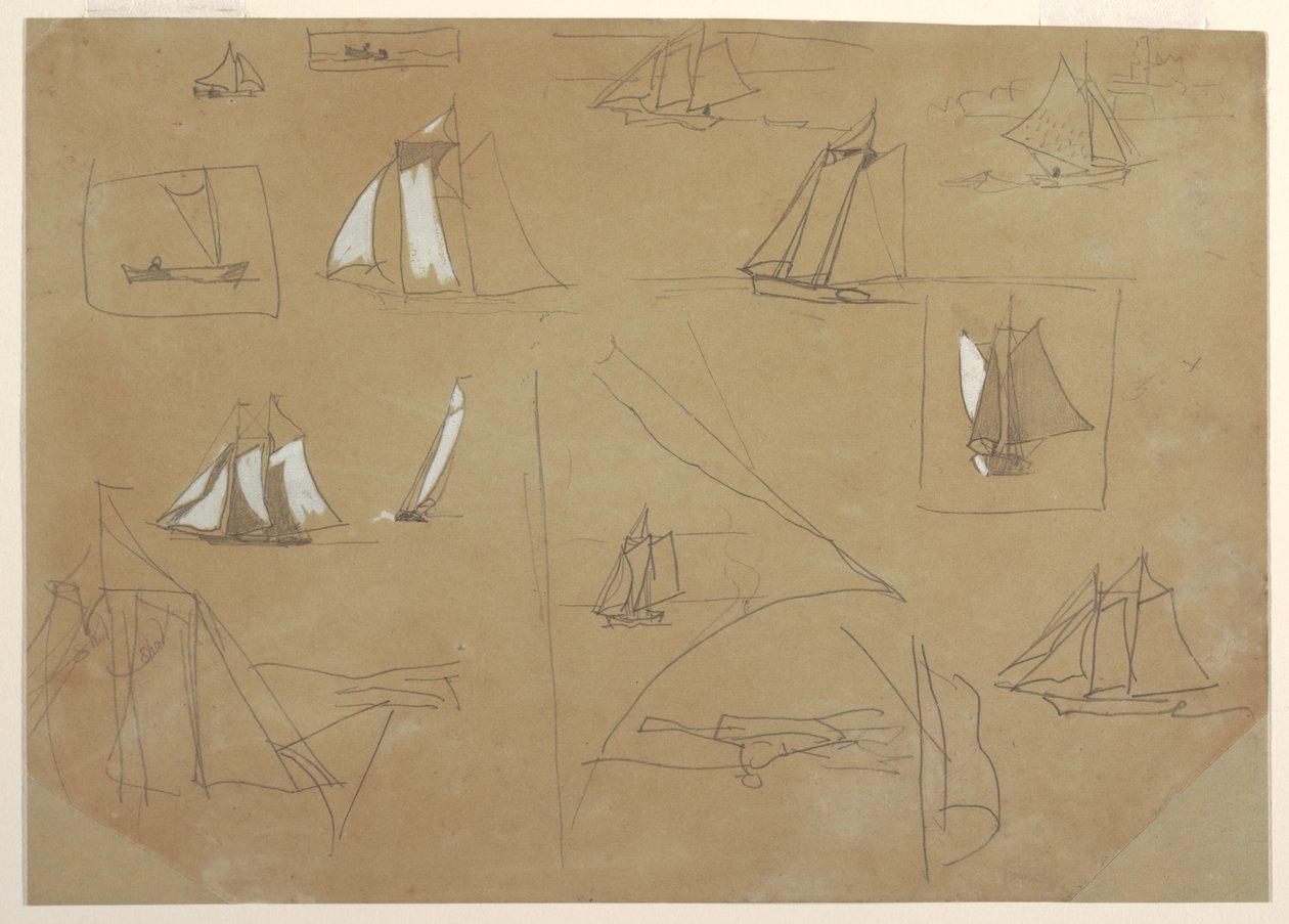 Skizzen von Segelbooten von Winslow Homer