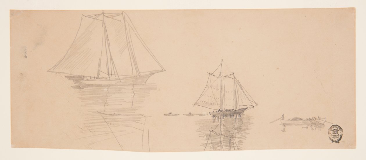 Zwei Schoner und Dories von Winslow Homer