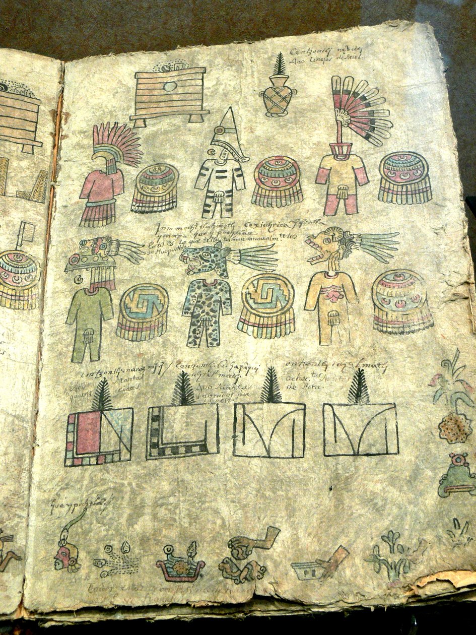 Nationalmuseum für Anthropologie in Mexiko-Stadt. Aztekisches Tributbuch. von Wolfgang Sauber Sauber