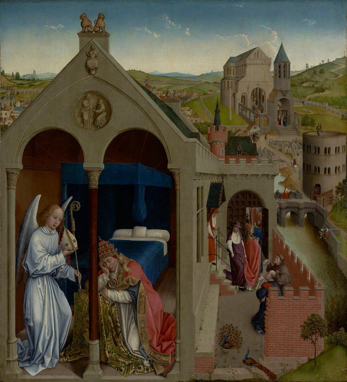 Der Traum von Papst Sergius von Workshop of Rogier van der Weyden