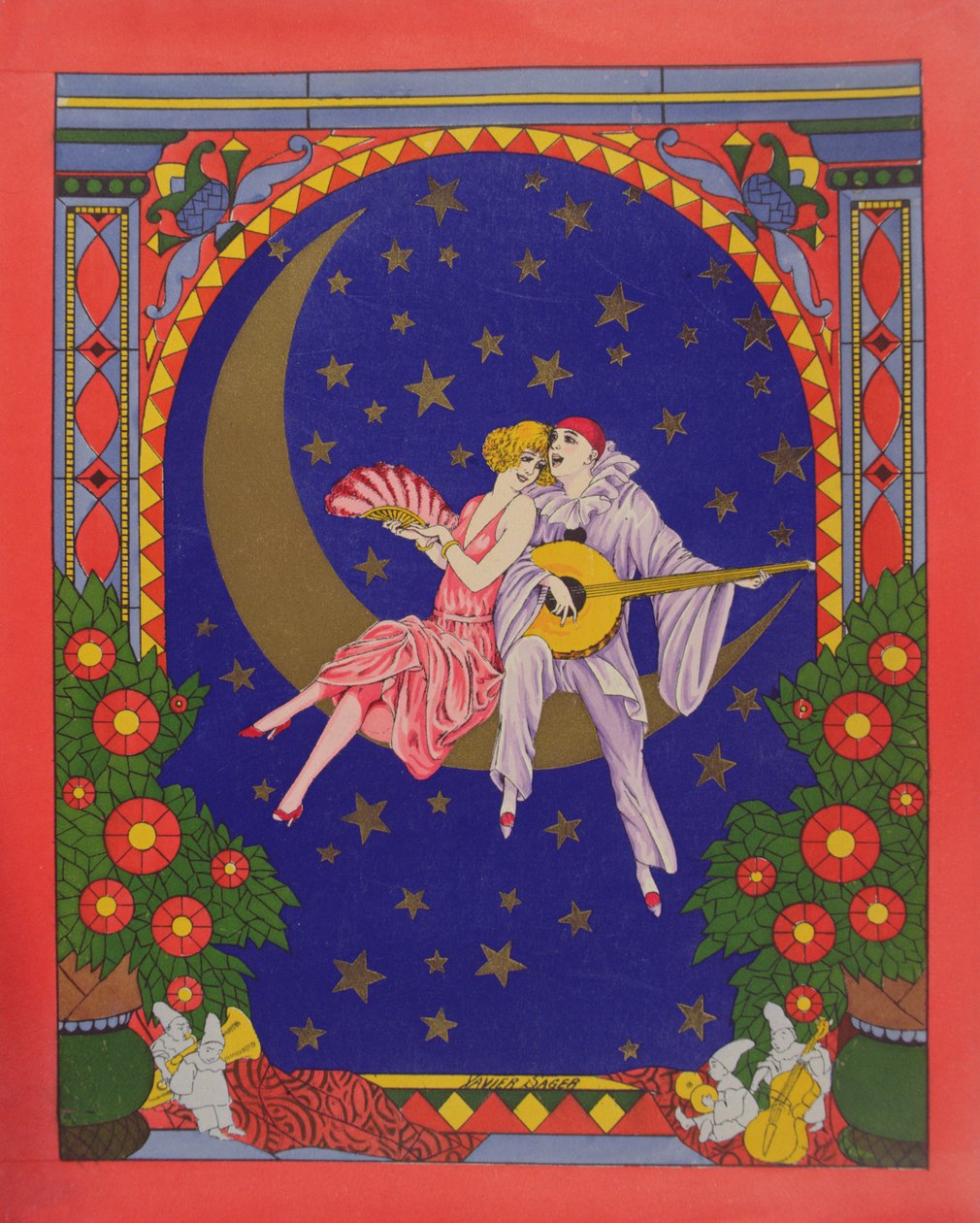 Pierrot und Columbine von Xavier Sager