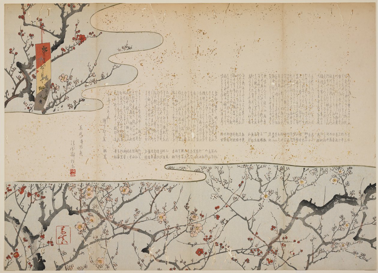 Blühender Pflaumenbaum, Januar 1861 von Yamagata Soshin