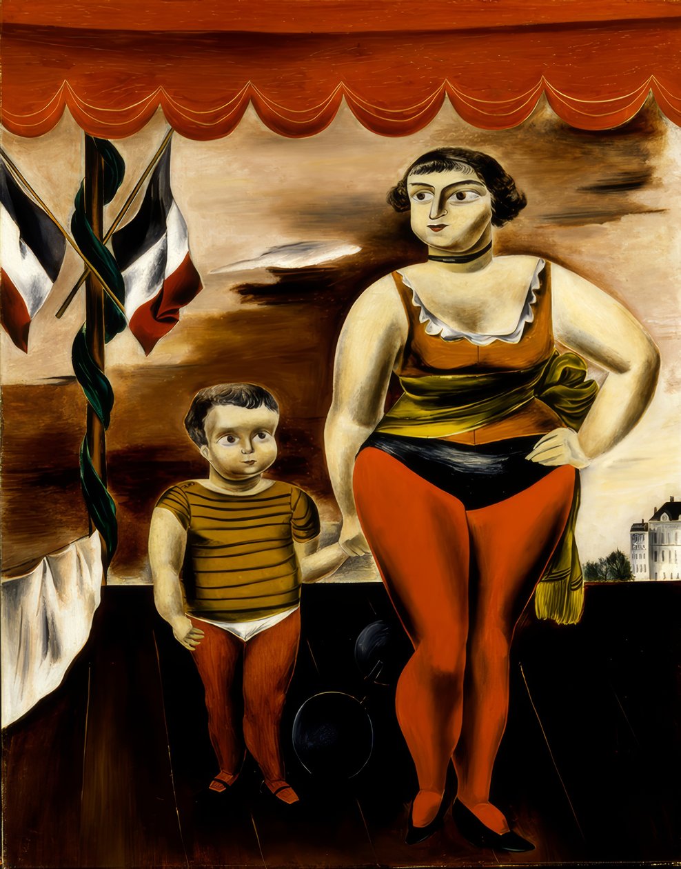 Starke Frau und Kind von Yasuo Kuniyoshi