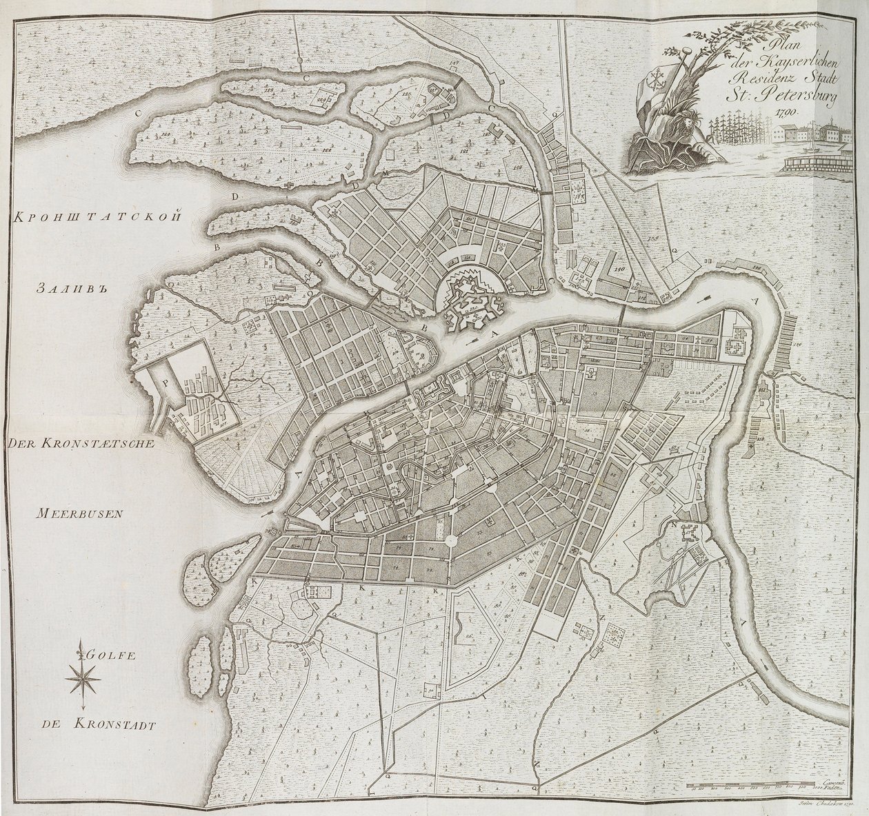 Karte von Sankt Petersburg von Yefim Maximovich Khudyakov