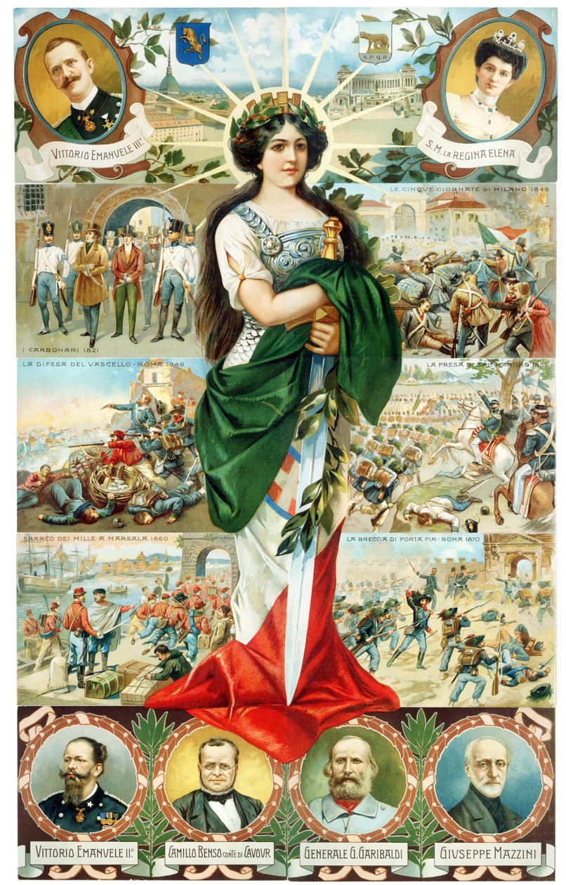 Allegorie von Italien Turrita 1911 von . .