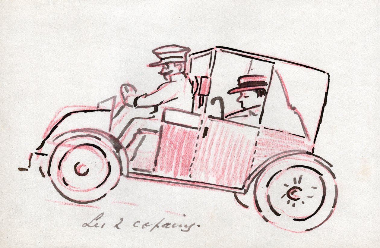 Auto mit Fahrer von . .