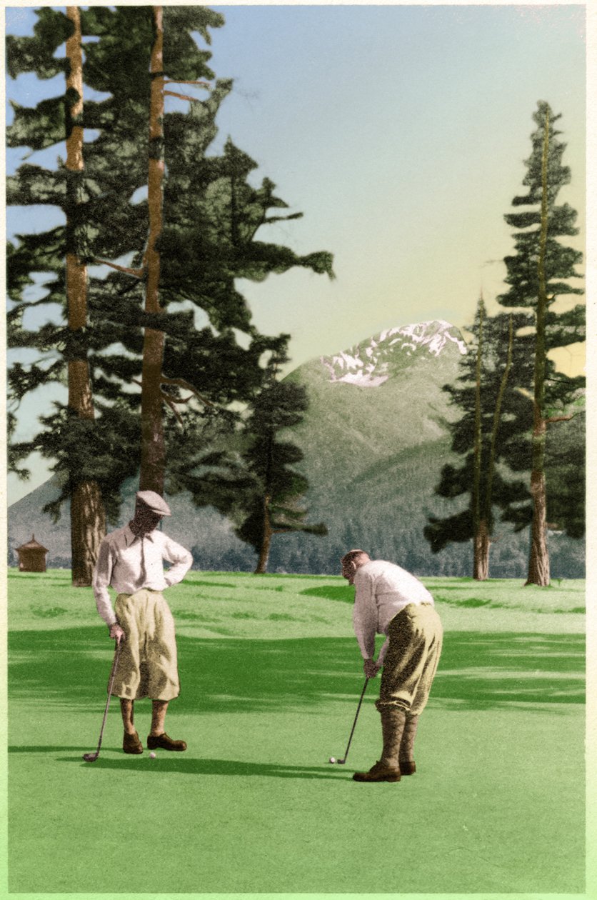 Golf in St. Moritz, ca. 1930 von . .