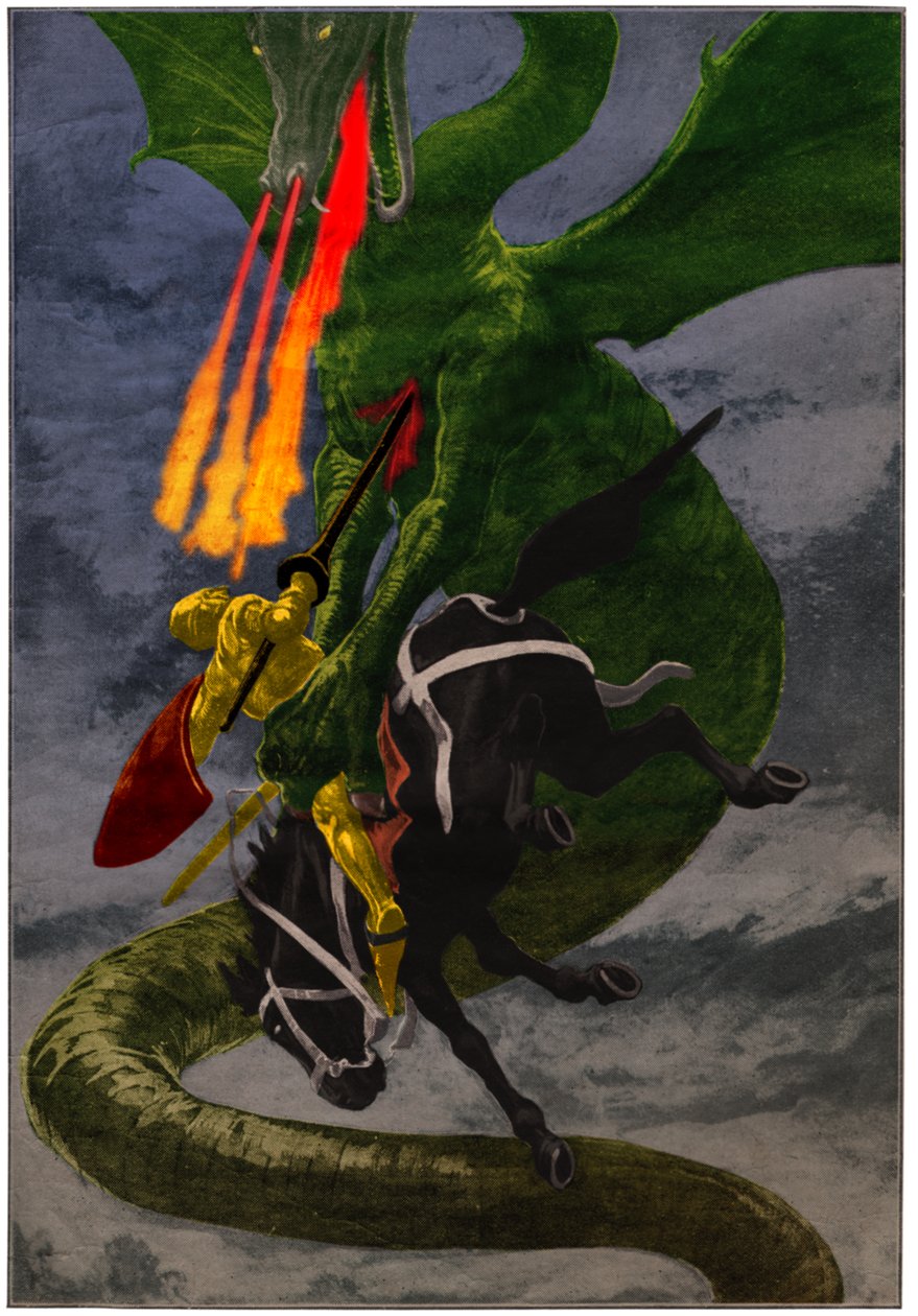 Ritter und Drache von . .