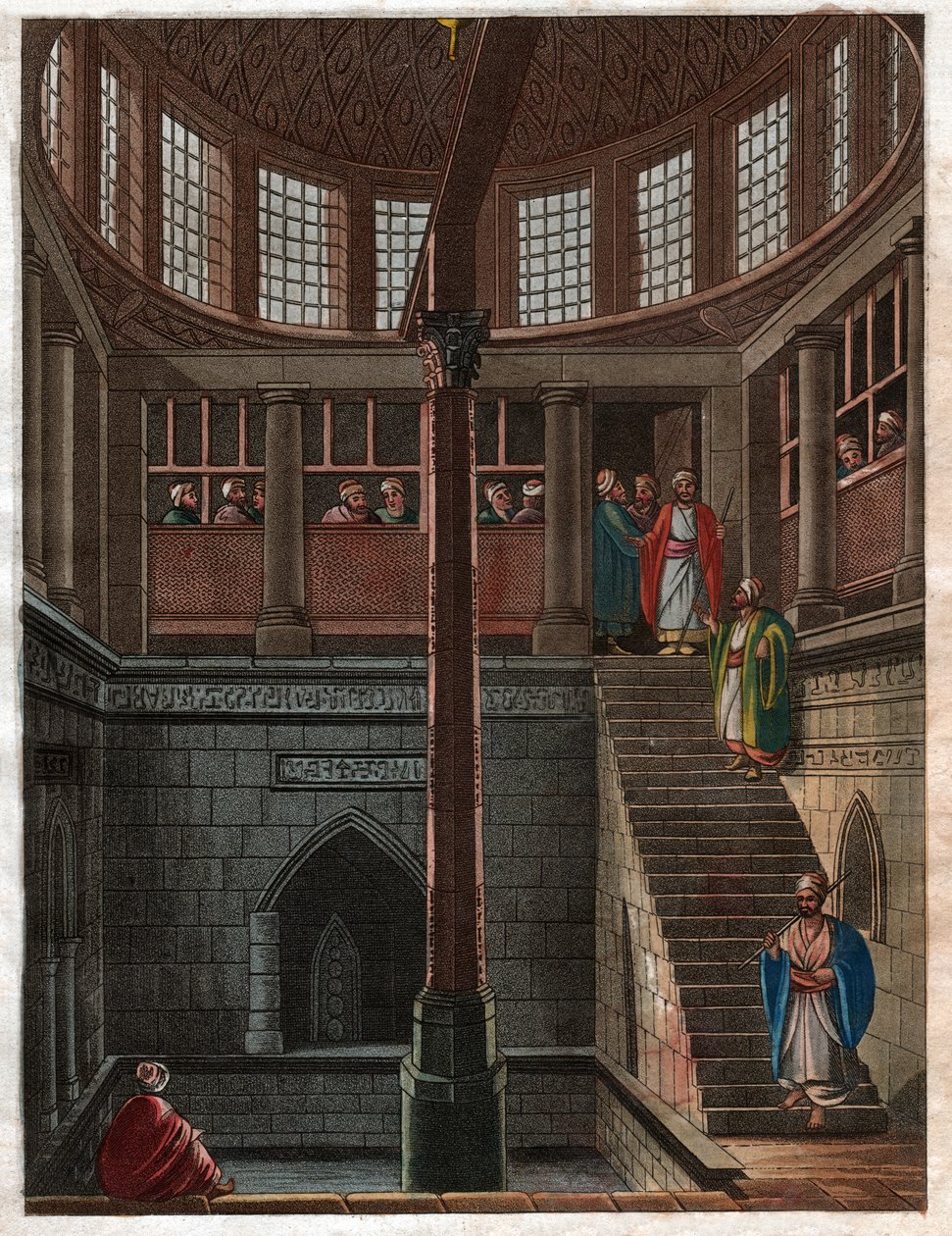 Nilometer von Kairo (Gravur) von . .