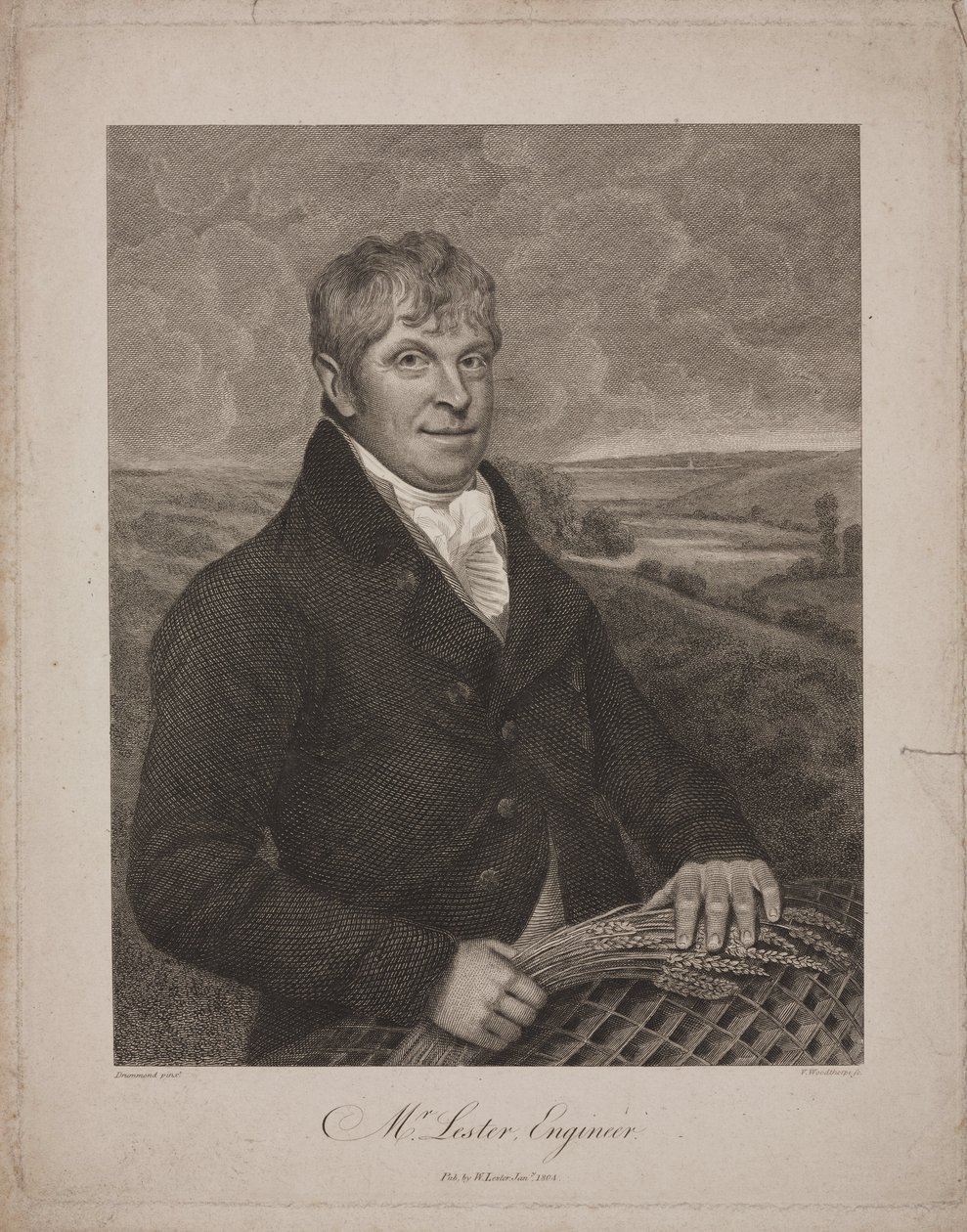 William Lester, britischer Ingenieur von Frederick (attr. to) Barnard