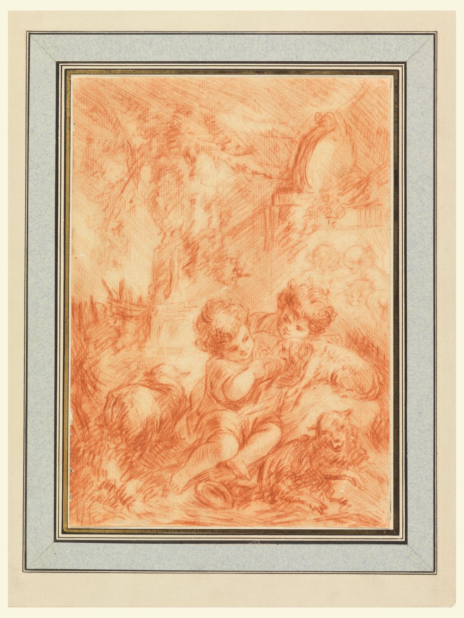 Zwei Kinder von after Francois Boucher