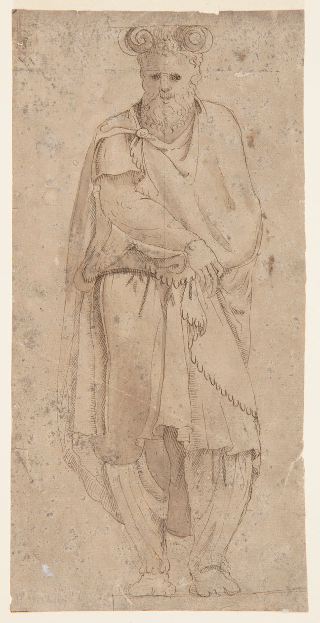 Stehender Atlante (ein dakischer Gefangener) von after Giorgio Vasari