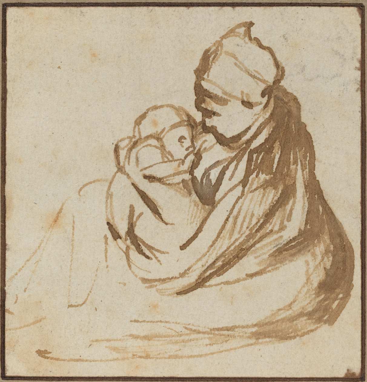 Mutter und Kind von after Rembrandt van Rijn