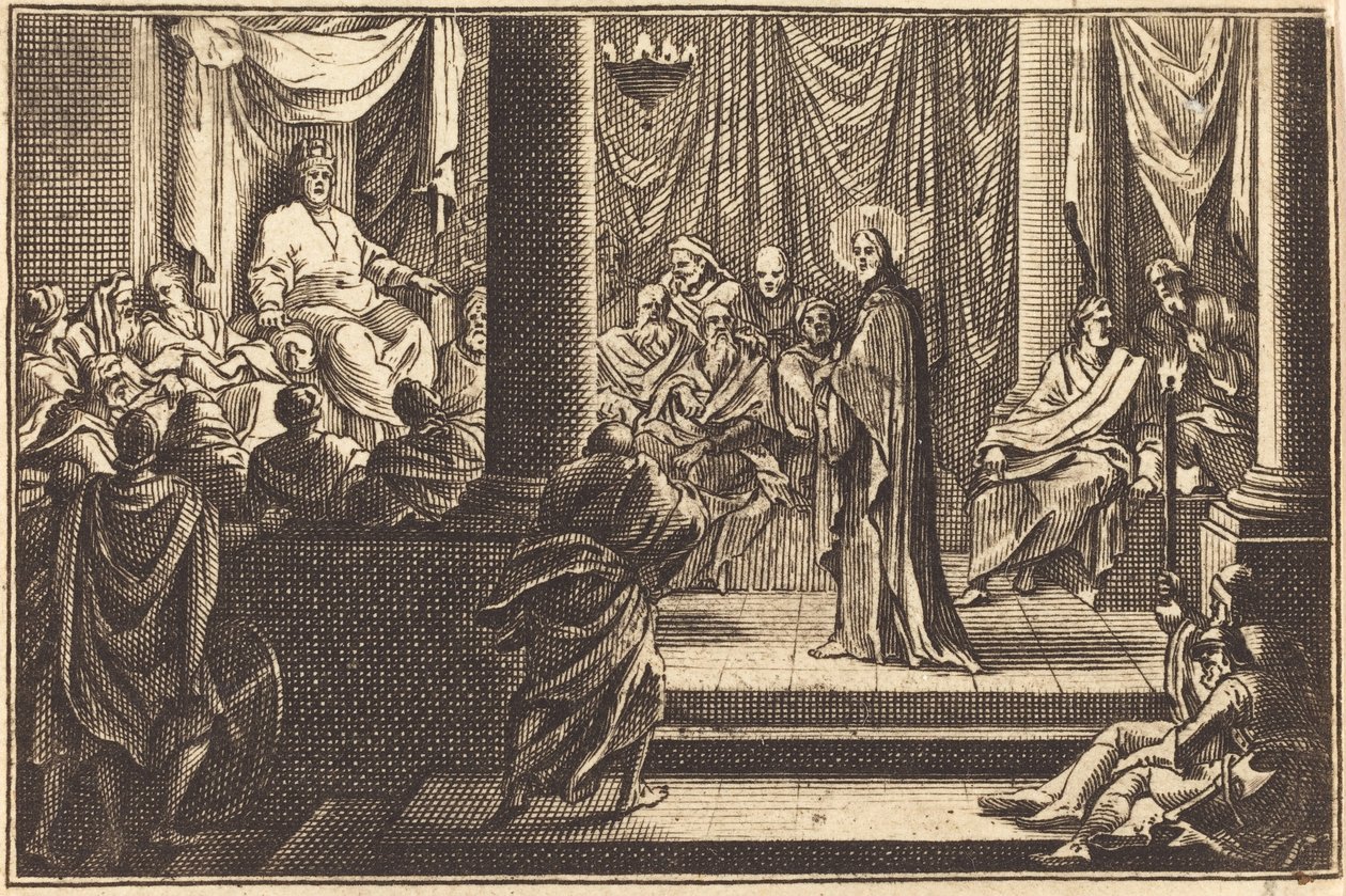 Christus vor Kaiphas von after Sébastien Le Clerc I