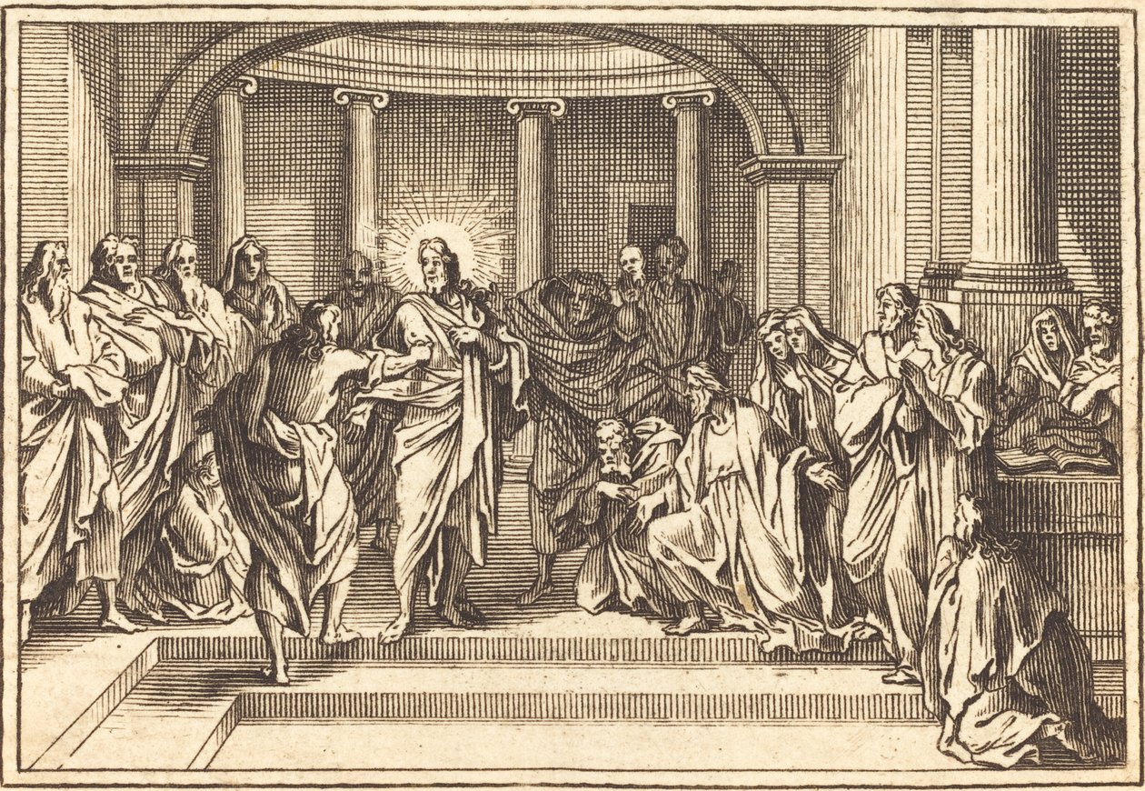 Der Unglaube des Thomas von after Sébastien Le Clerc I
