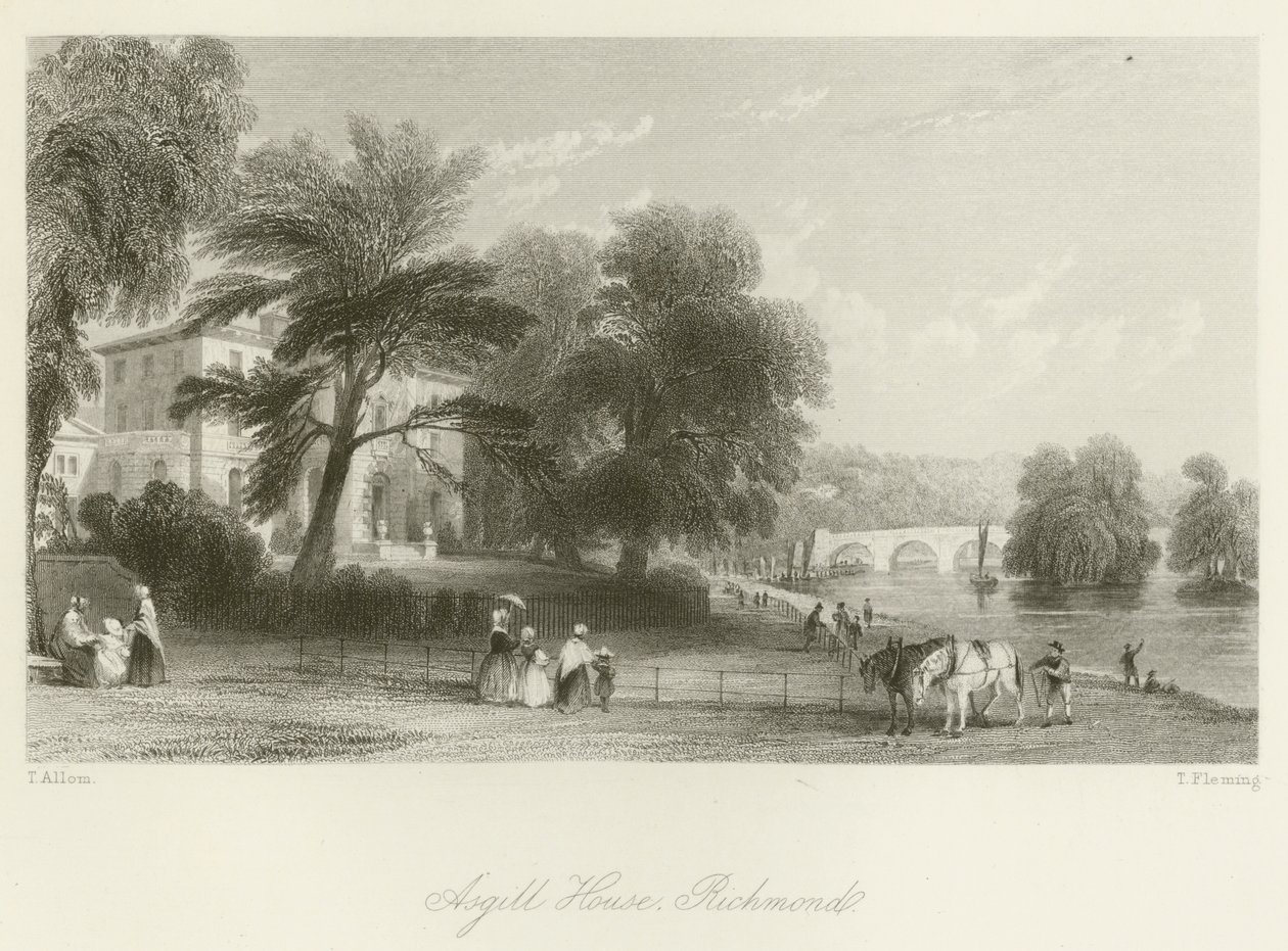 Asgill House, Richmond von after Thomas Allom