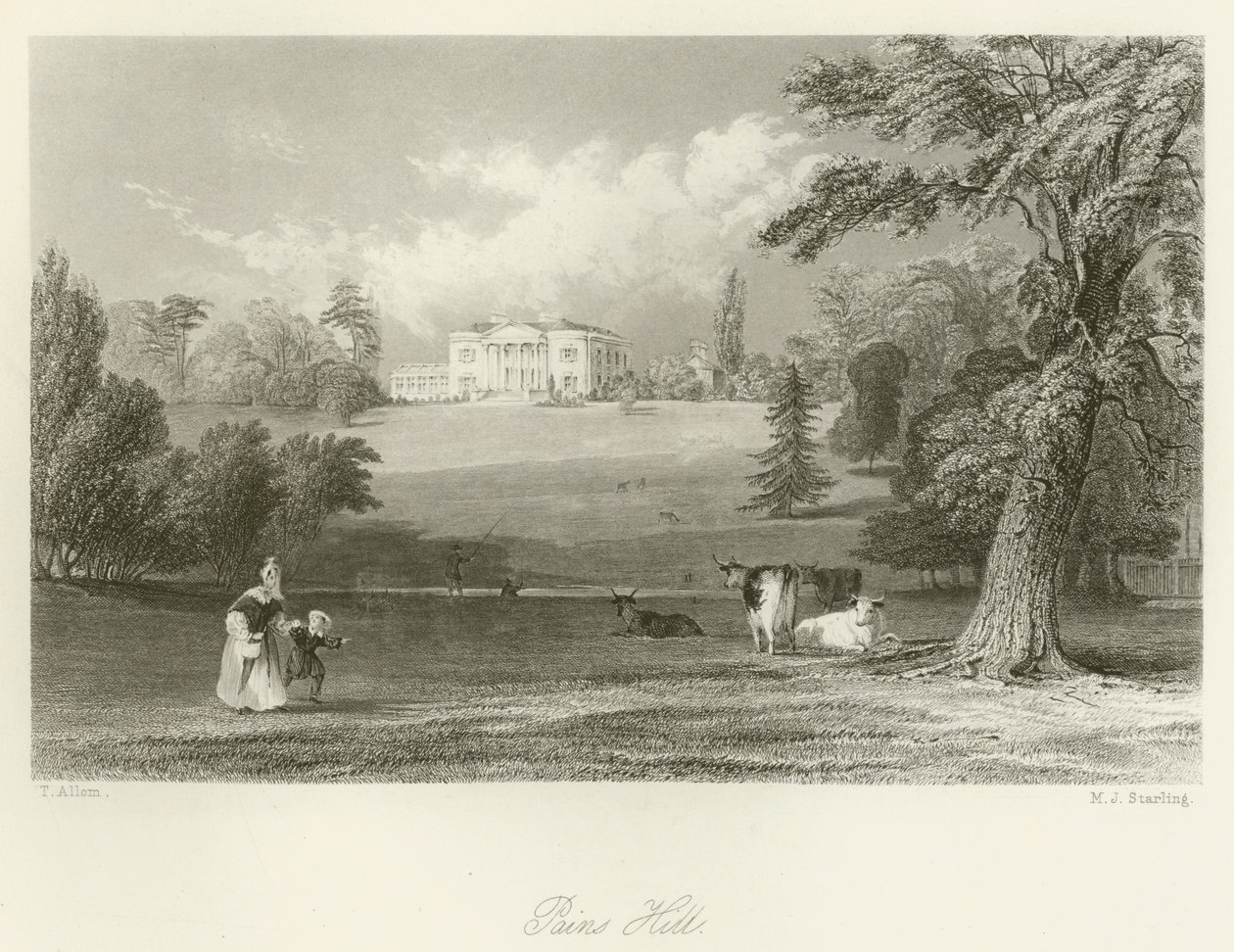 Pains Hill von after Thomas Allom