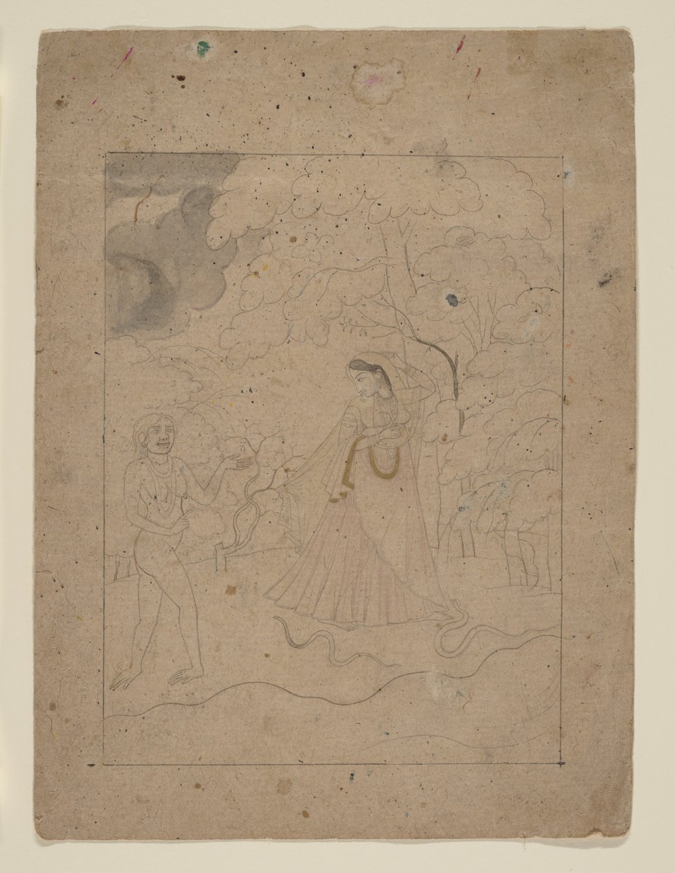 Abhisarika Nayika (Heldin, die die Nacht trotzt) von anonymous 