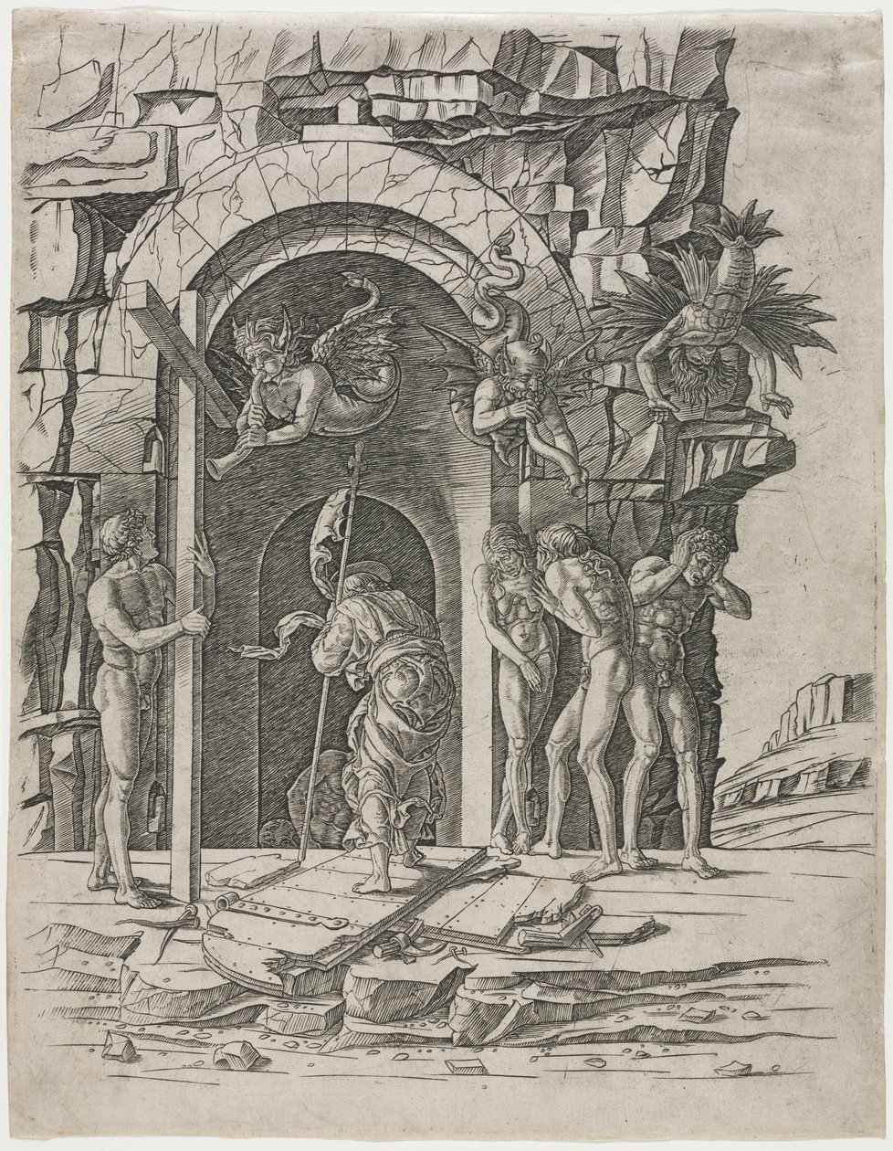 Abstieg in die Vorhölle von attributed to Andrea Mantegna
