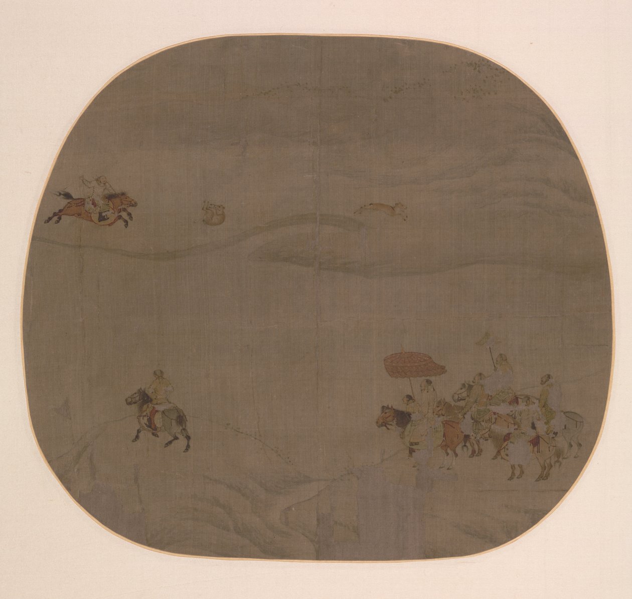 Die Herbstjagd von attributed to Chen Juzhong