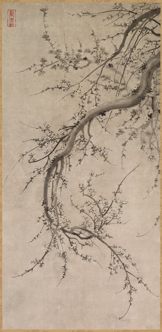 Pflaumenbaum von attributed to Kano Einō