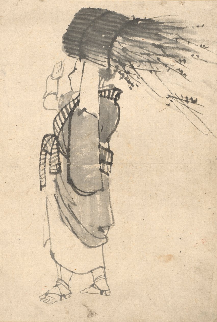 Der Holzträger von attributed to Kono Bairei
