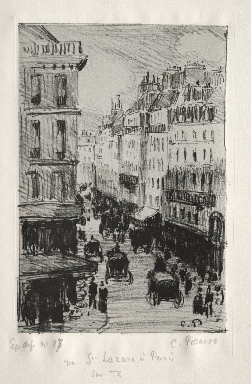 Rue Saint-Lazare, Paris von copy after Augustin Pajou