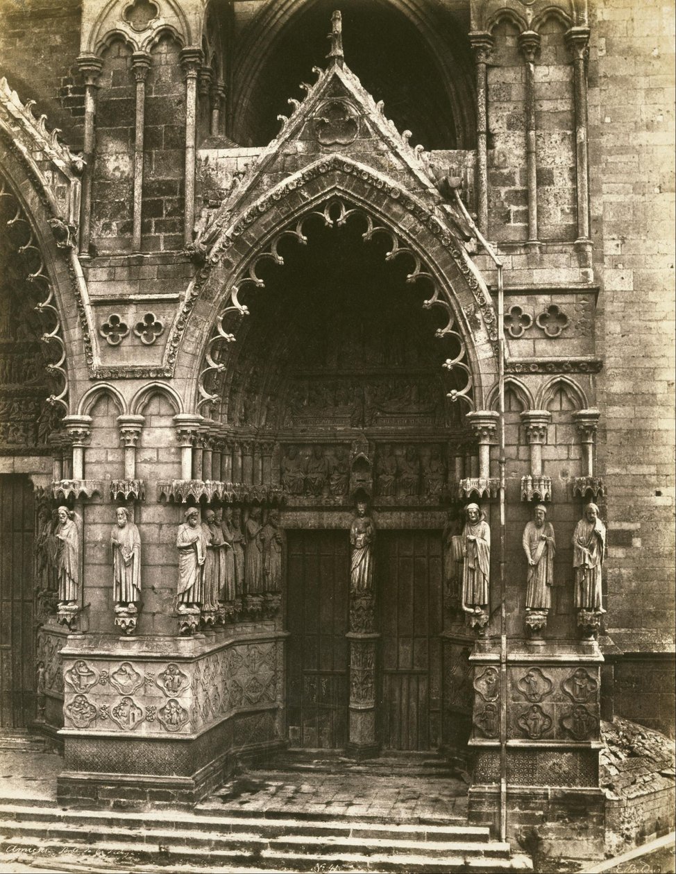 Kathedrale von Amiens (Porte de la Vierge) von Edouard Denis Baldus