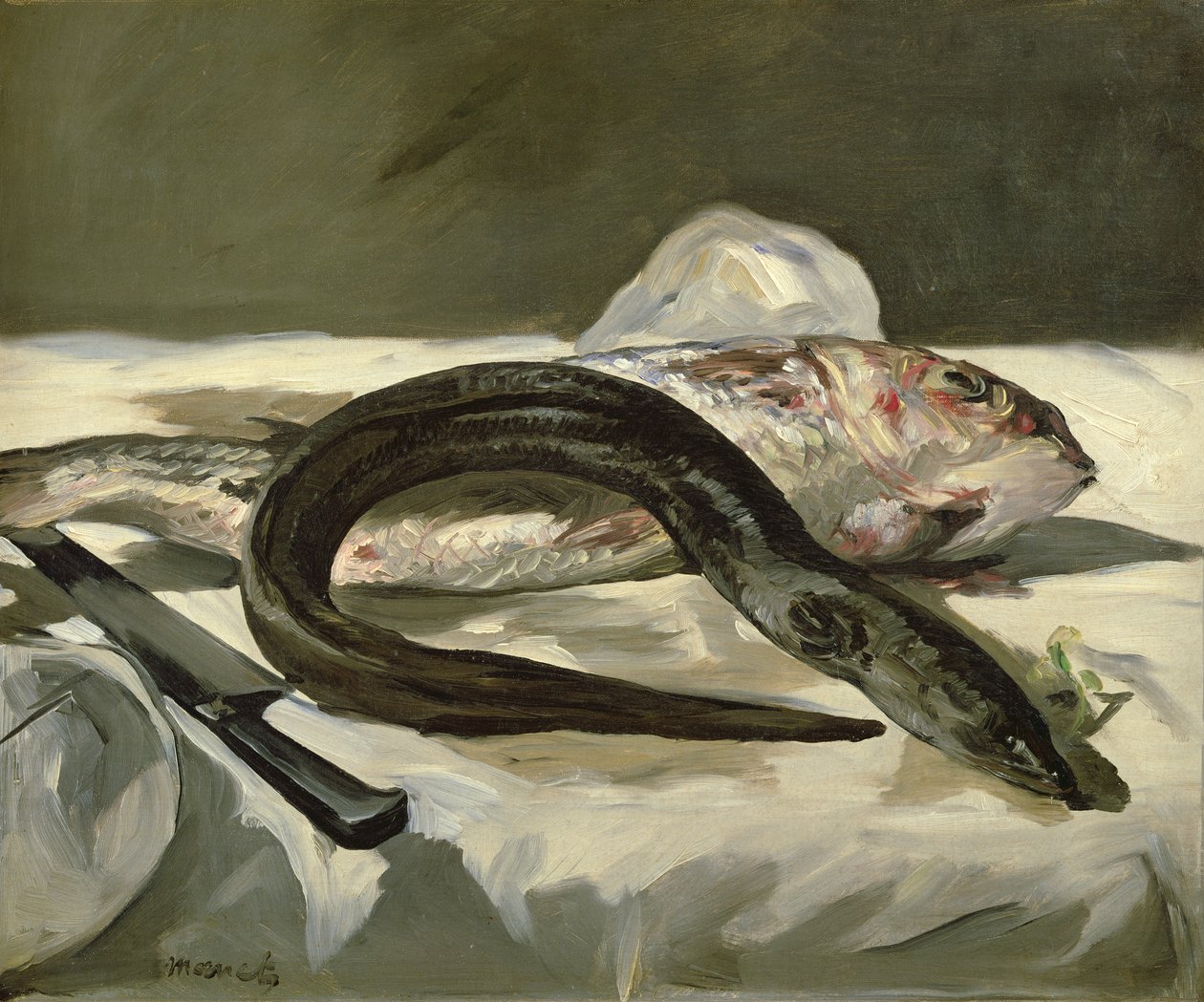 Aal und Rotbarbe von Édouard Manet