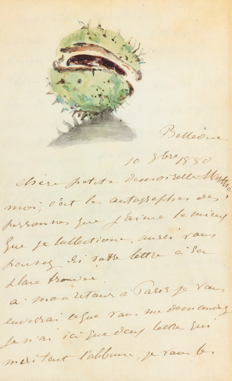 Brief von Édouard Manet