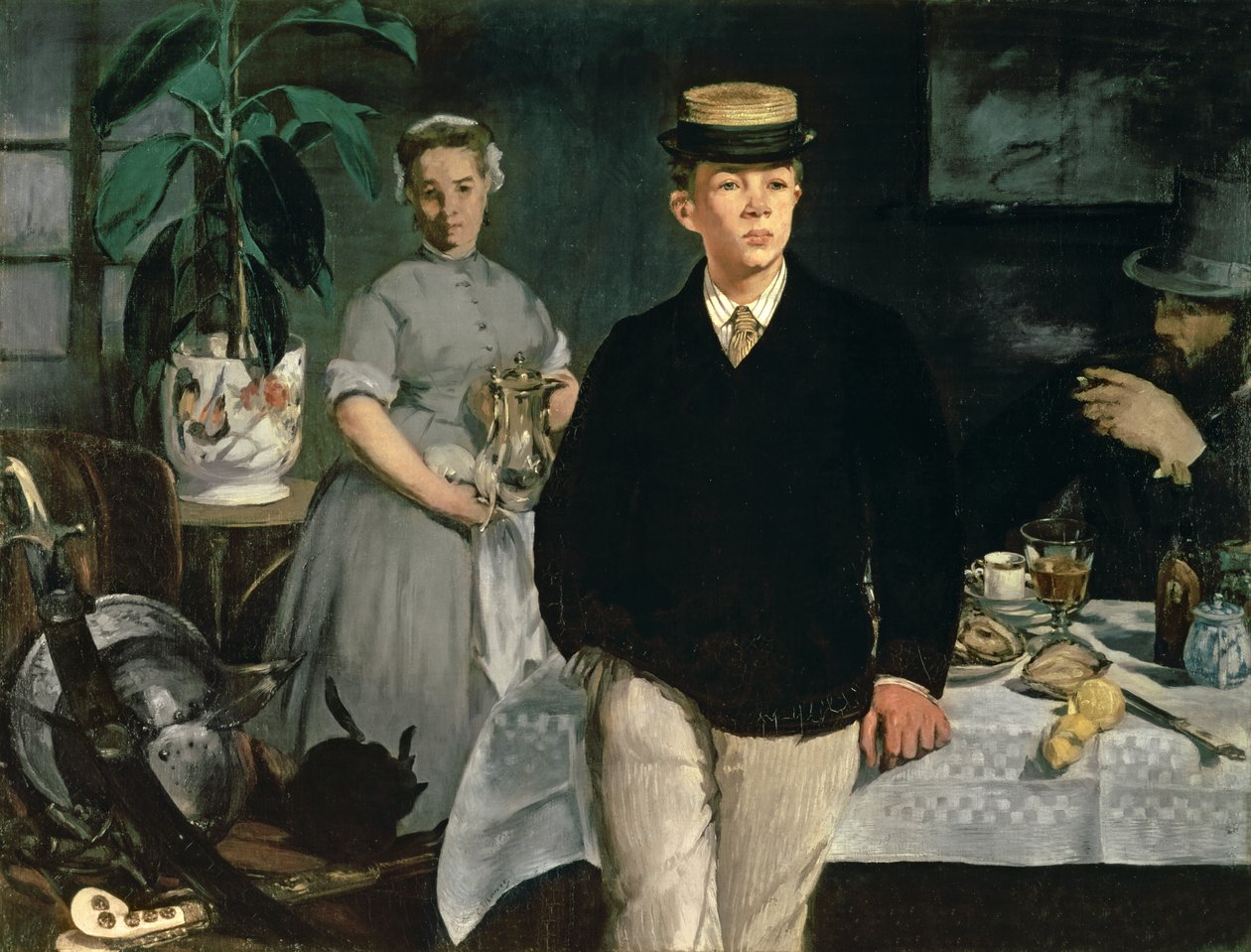 Mittagessen im Atelier, 1868 von Édouard Manet