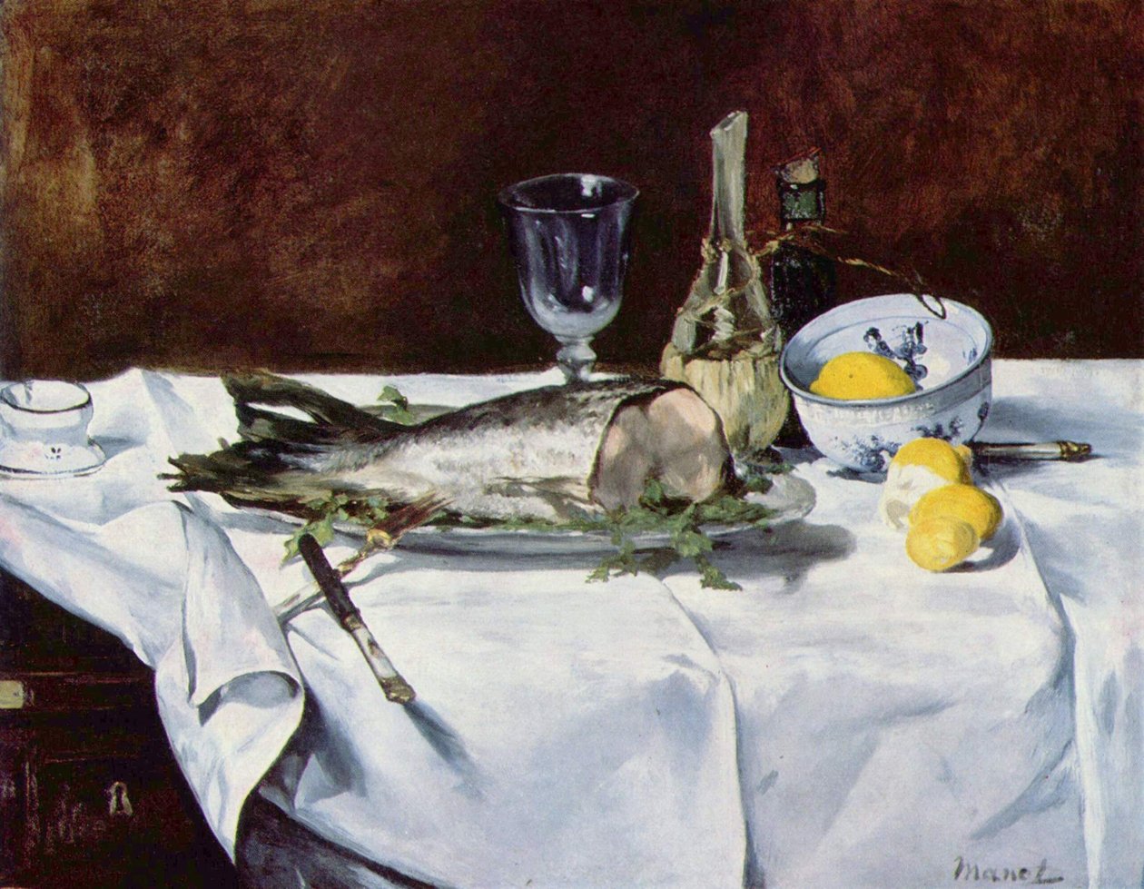 Stillleben mit Lachs von Édouard Manet