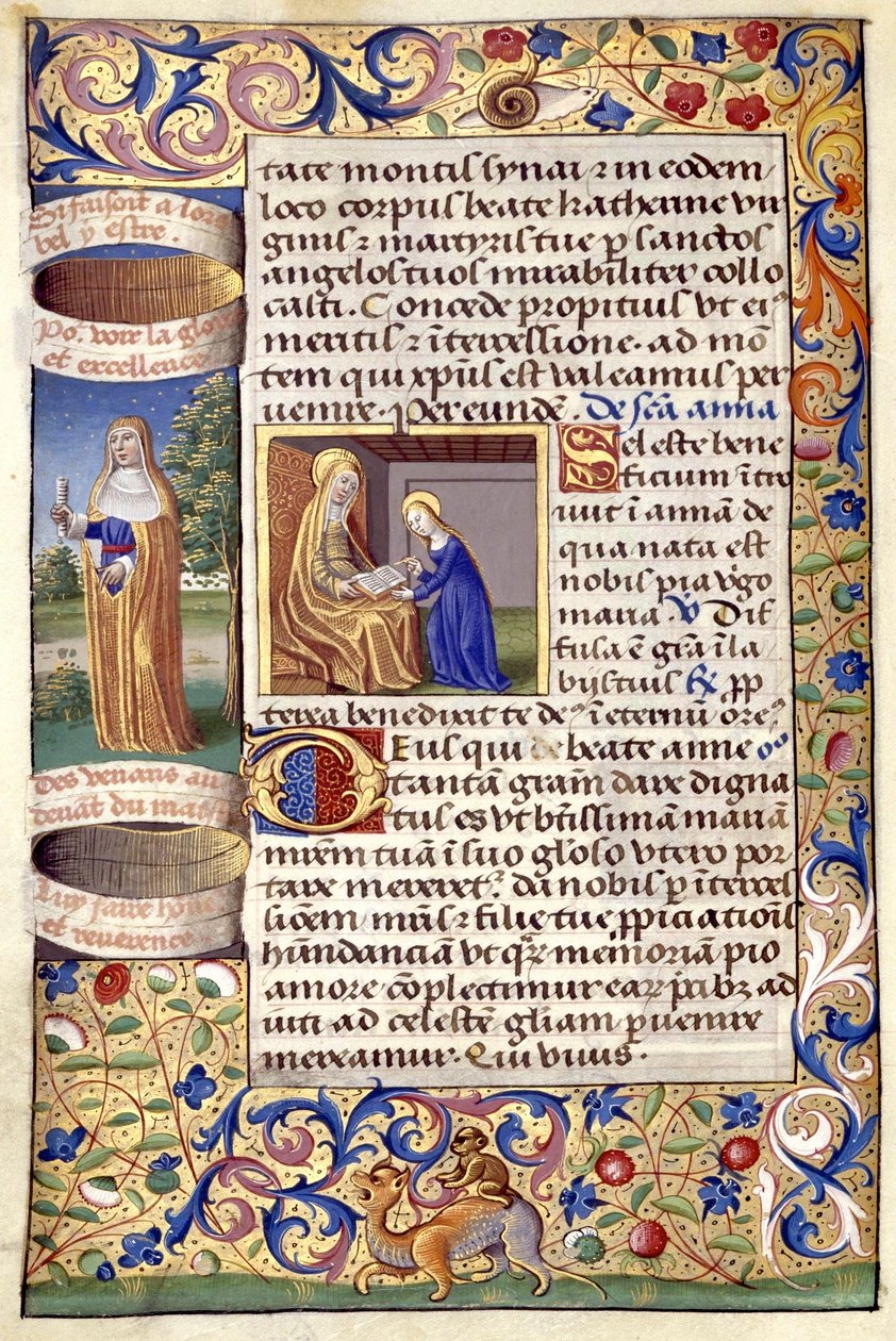 Stundenbuch von Karl VIII. 108V Heilige Anna von Jacques de Besancon