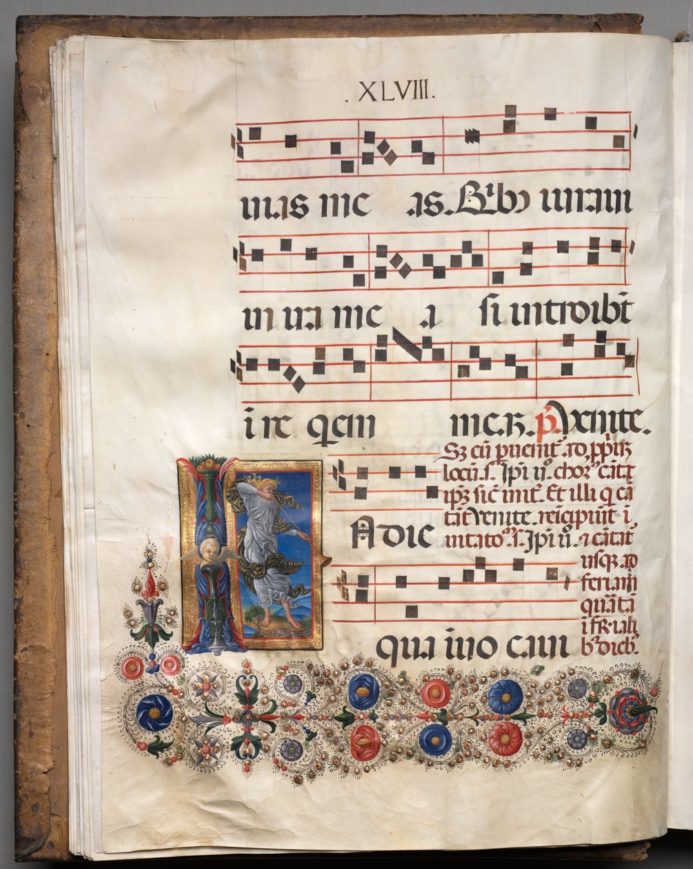 Antiphonar: Initiale, Engel von follower of Girolamo da Cremona