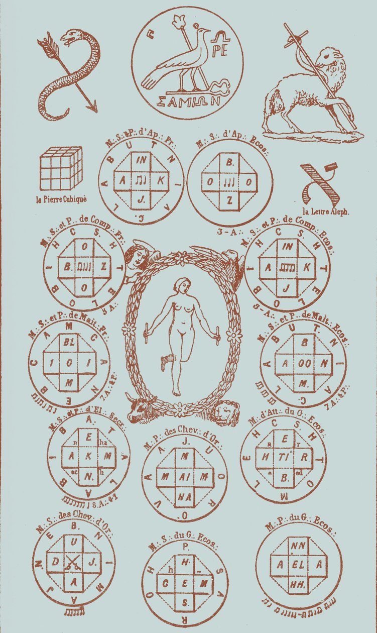 Einundzwanzigster Schlüssel des Tarot von Éliphas after Lévi