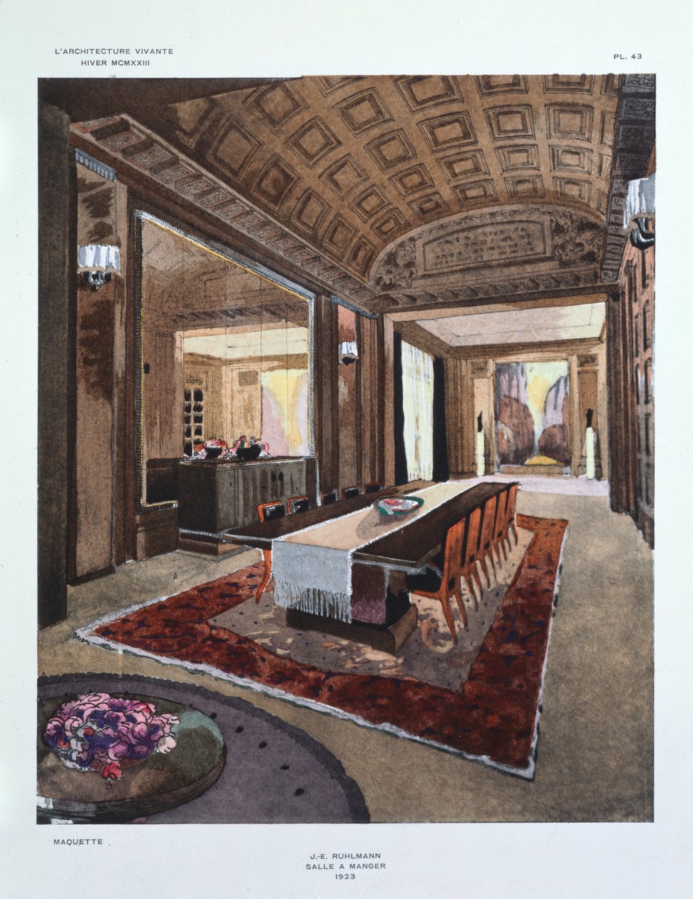Entwurf für ein Esszimmer, Illustration aus der Winterausgabe des Magazins 