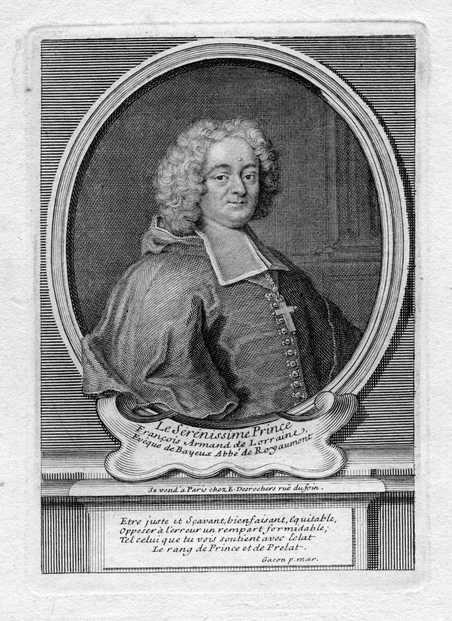 Porträt von François-Armand de Lorraine-Armagnac von Etienne Jehandier Desrochers