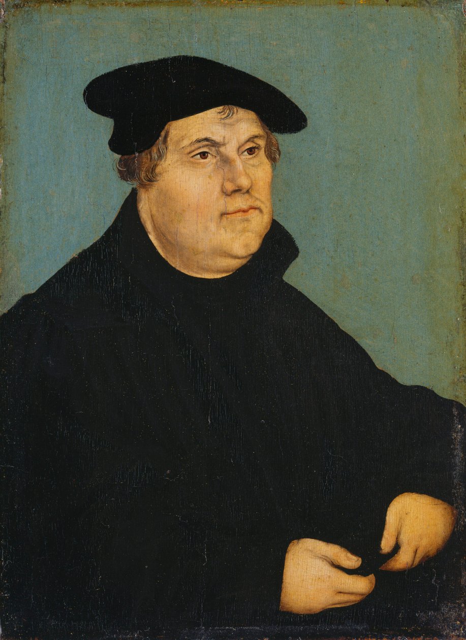 Porträt von Martin Luther von workshop of Lucas Cranach the Elder